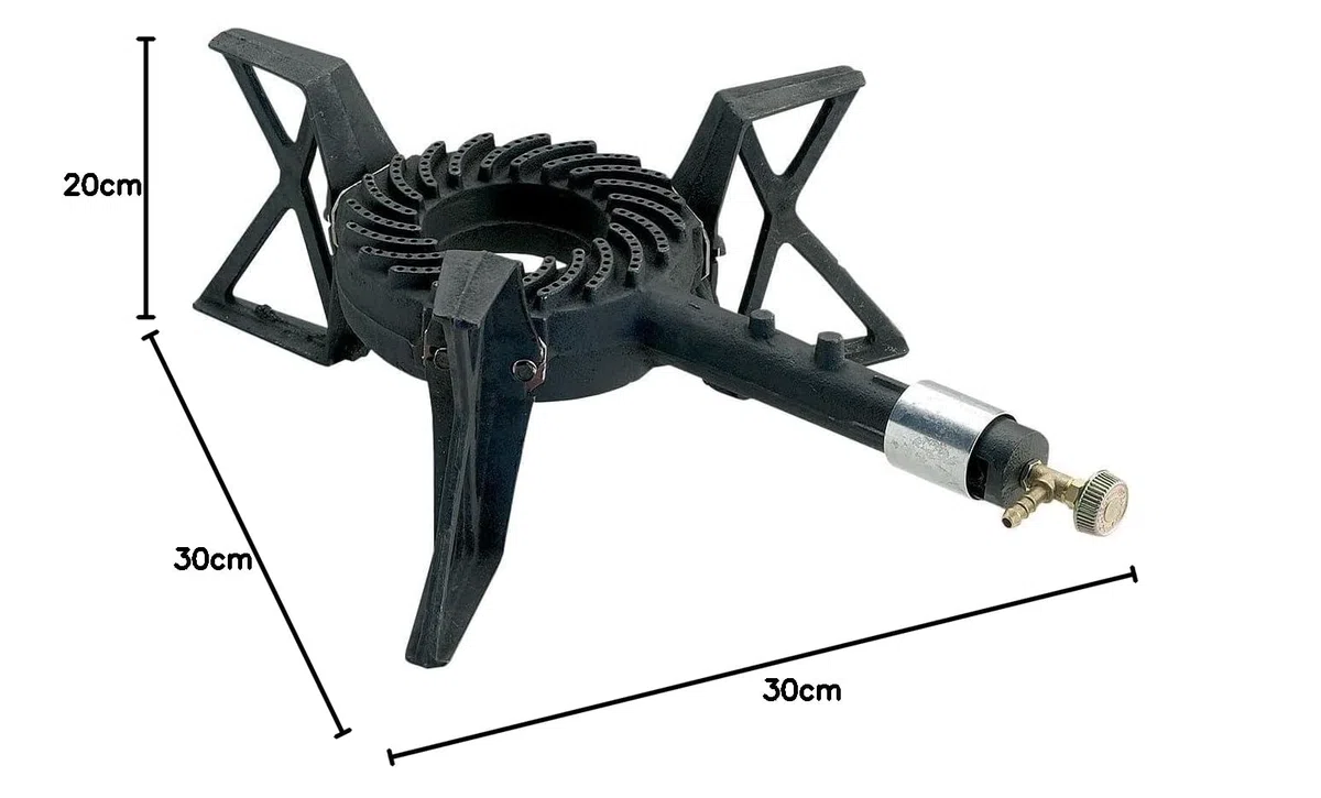 Kemper - Stufa a Gas in ghisa 3 Gambe 7KW Butano/Propano 1 bruciatore
