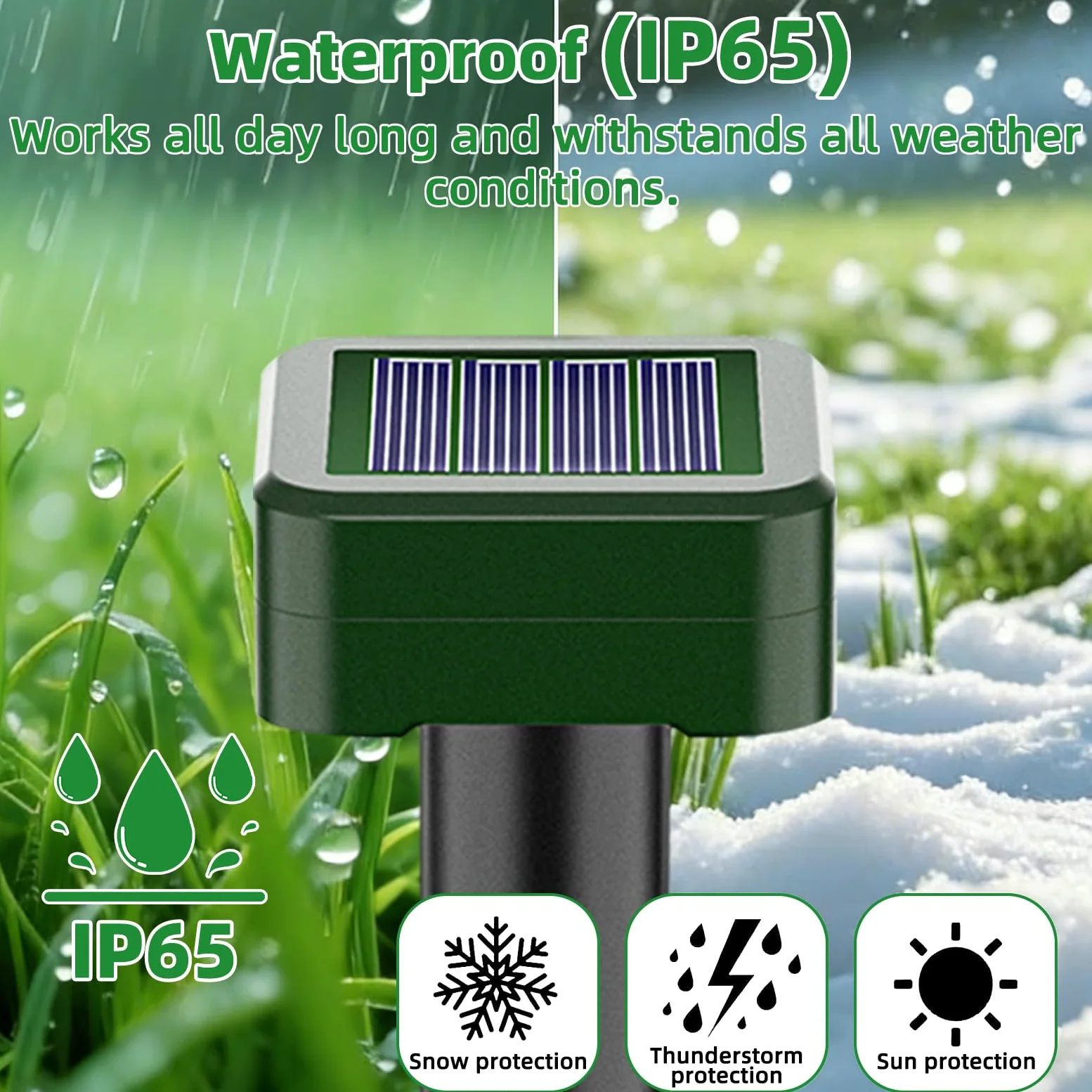 Scaccia Talpe Ultrasuoni Solare, 4 PCS Dissuasori Per Talpe, Repellente per Topi, Ultrasuoni per Topi, Repellente Talpes Ultrasuonis Solare con Impermeabile, per Talpes, Anti Talpess, Gopher