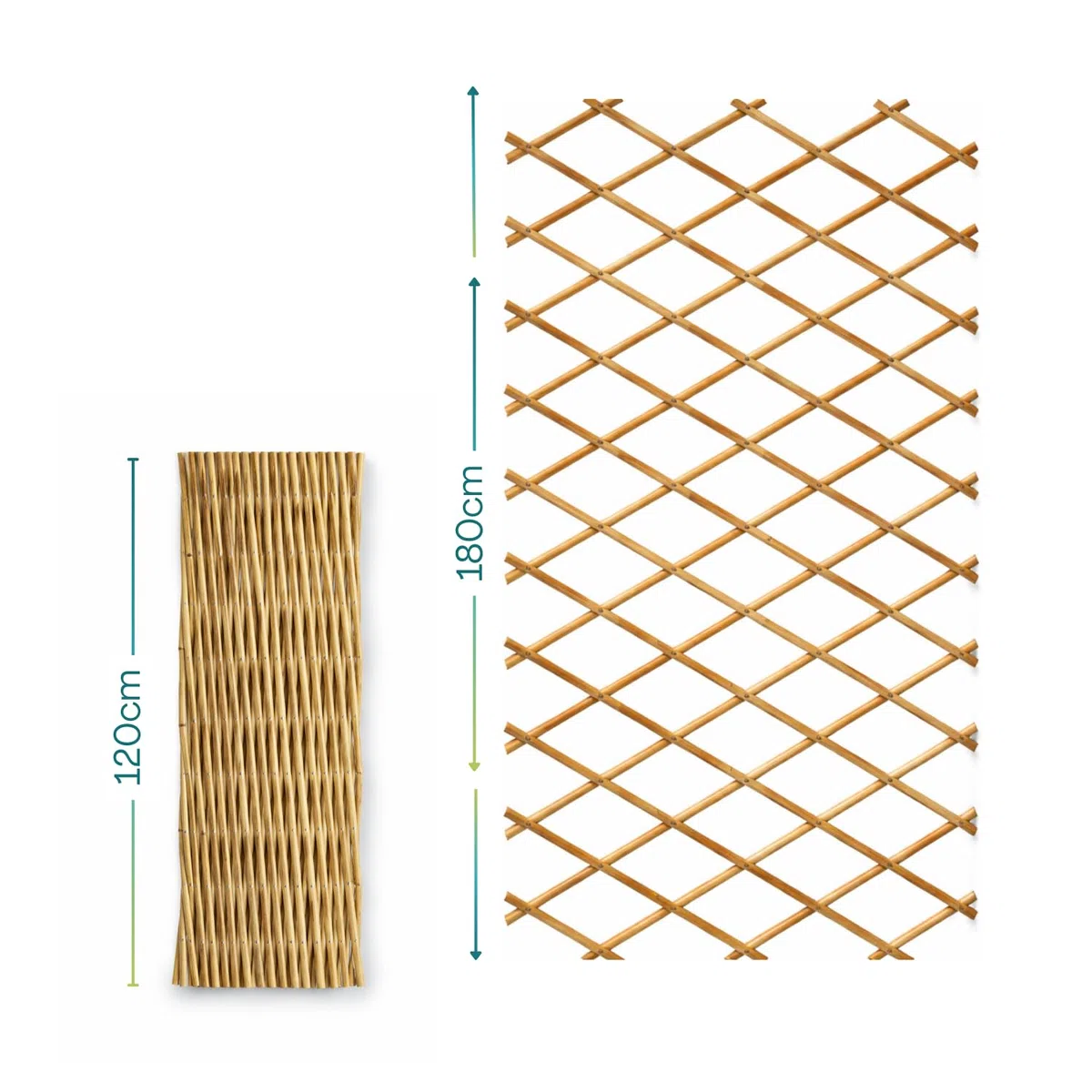 Virsus 1 Traliccio Estensibile in Bamboo Naturale 3966, Diametro 12-14 mm, per Sostegno a Muro di Fiori e pianti rampicanti, per Decorazione Esterni Pannello Recinzione Giardino, terrazzo (180x120 cm)