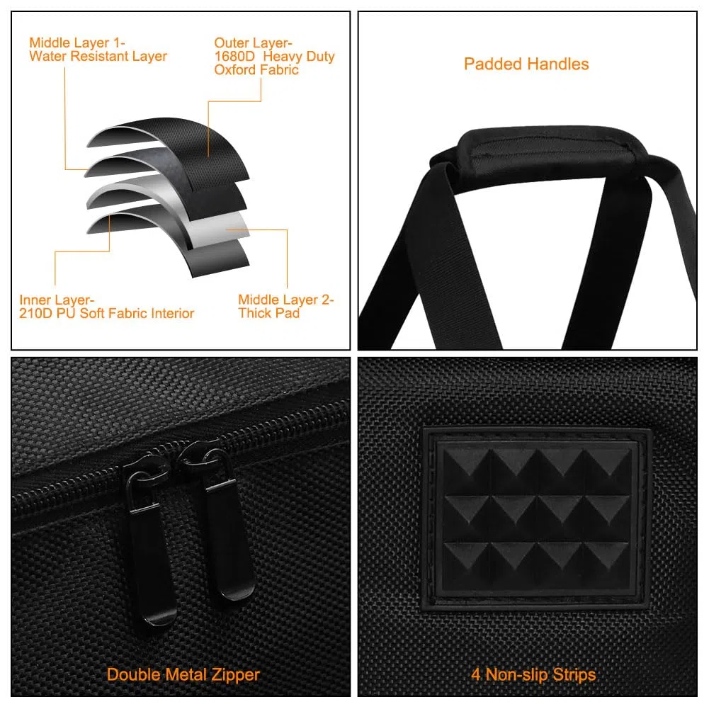 Custodia da trasporto compatibile con Jackery Explorer 1000 V2, borsa portatile imbottita resistente all'acqua, per camper, viaggi, campeggio all'aperto