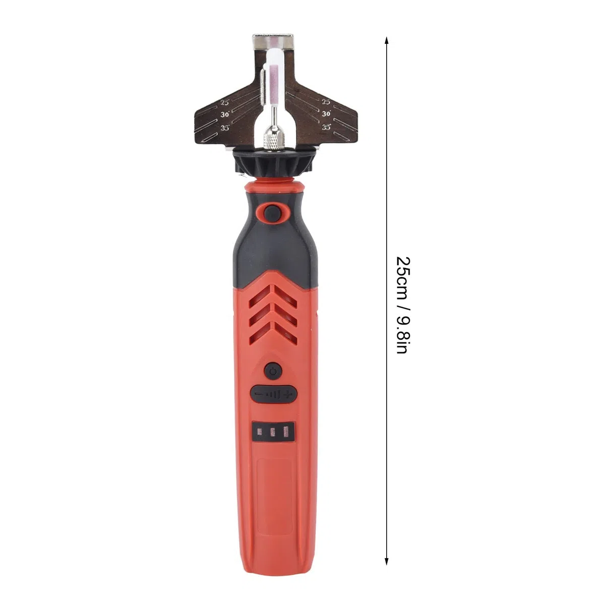 Set di affilatrici a Catena Senza Fili Professionale per Motosega a Mano con Batteria al Litio per Giardino, all'aperto, casa, Rosso, 385 g