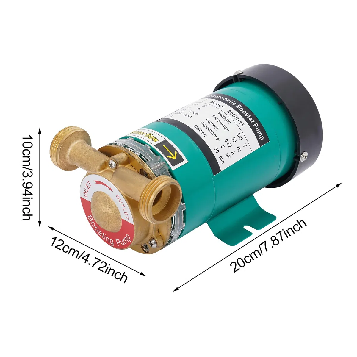 Pompa automatica di aumento della pressione, pompa booster, pompa di circolazione, pompa dell'acqua domestica, per doccia, giardino, pressione dell'acqua aumentata 120 W