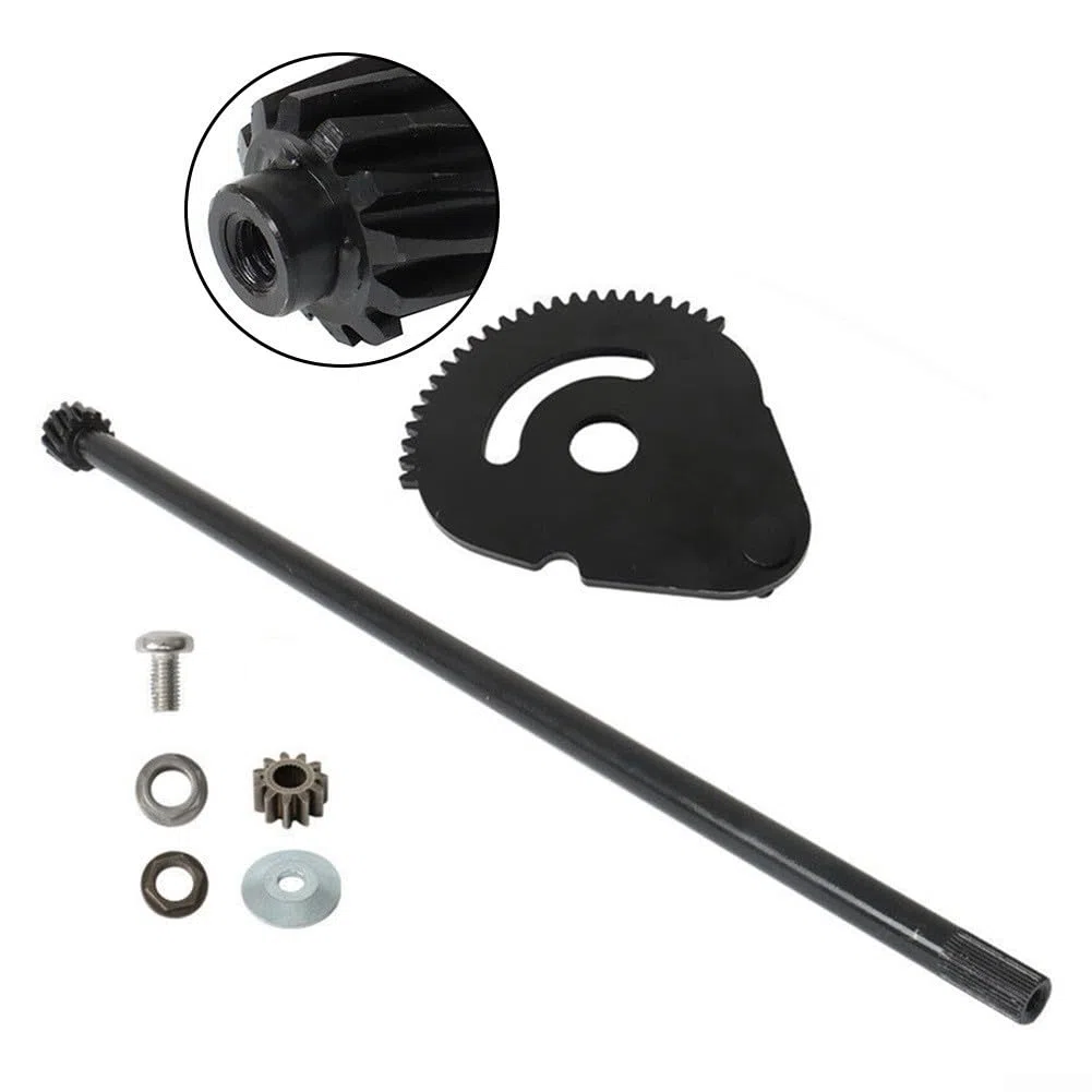 Kit di montaggio asta di sterzo per tosaerba, con meccanismo a ingranaggi, parti di ricambio con set di boccole per trattori da giardino