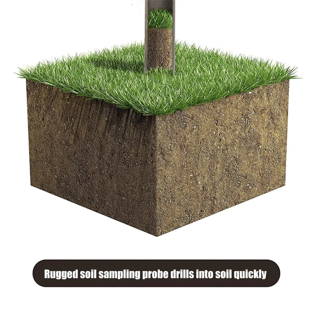 Strumento per il prelievo di campioni del suolo – campionatore del terreno, campione di tipo T in acciaio inox | Strumenti per la cura del giardino e del prato, cura delle piante per piante da interno