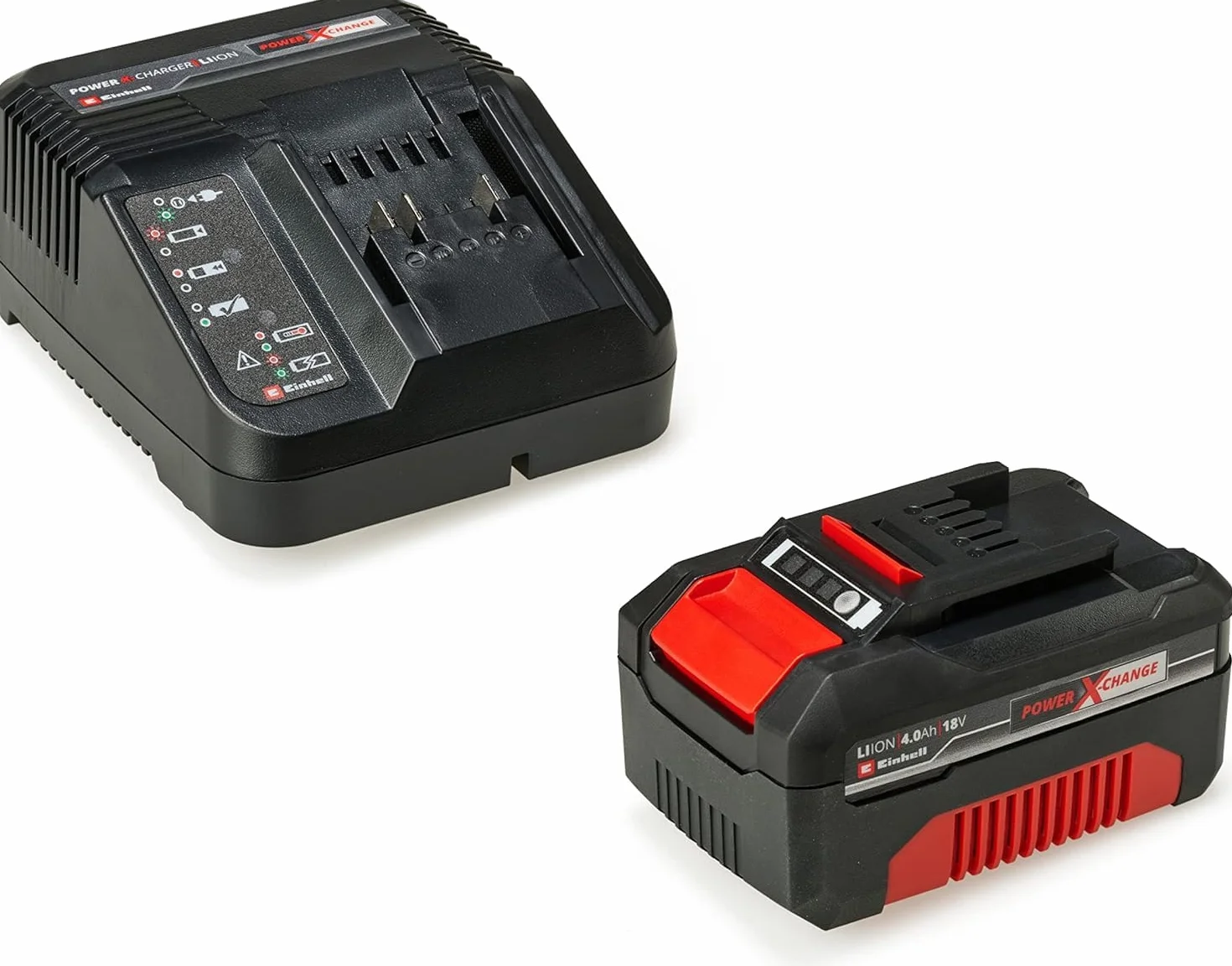 Arieggiatore Scarificatore senza fili da 18 V GC-SC 18/28 Li Solo +Einhell Starter Kit 4,0 Ah con batteria e caricabatterie Power X-Change, Li-Ion, 18 V, Tempo di ricarica 75 minuti