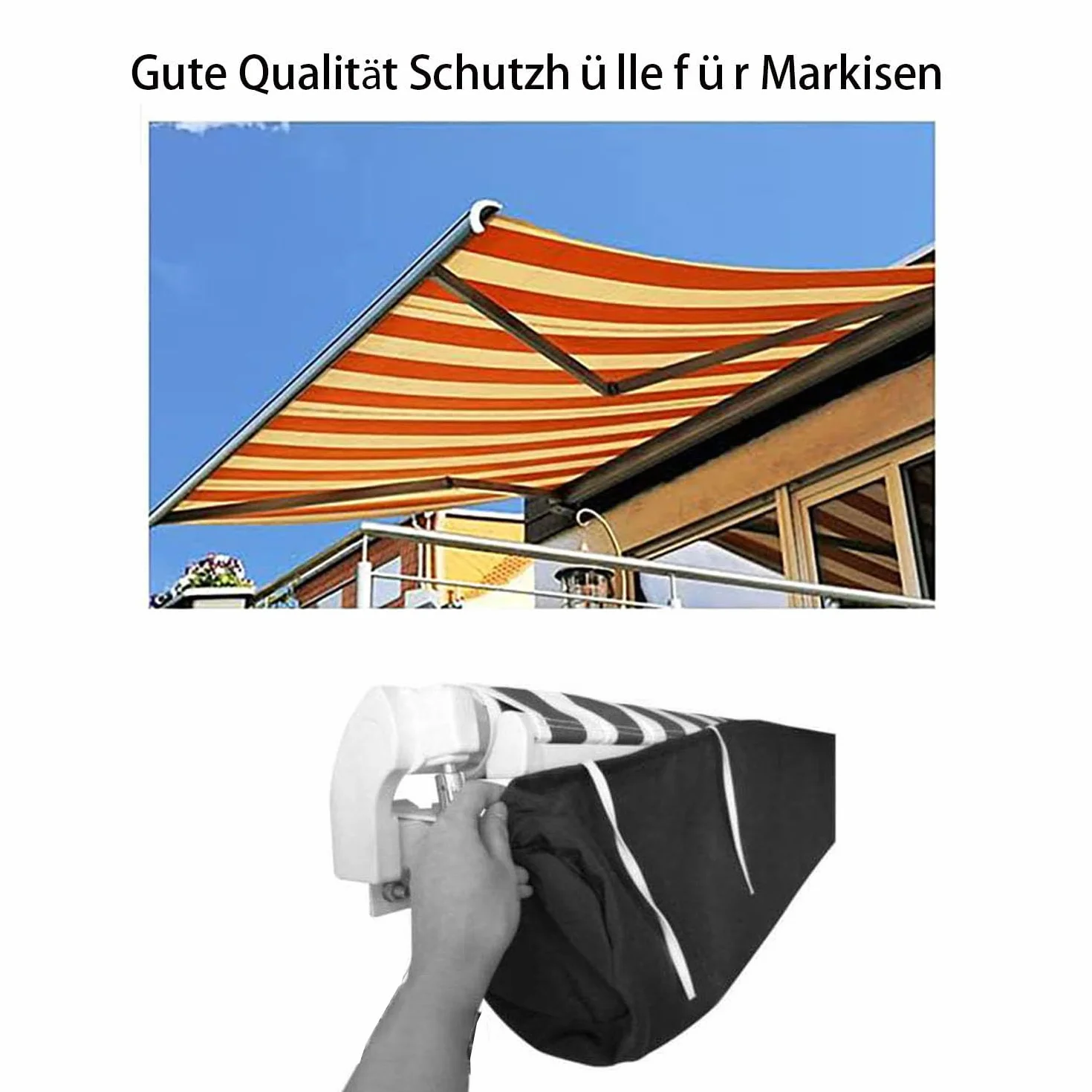 JDMA 400CM Coperture per Tende da Sole Custodia per Tenda da Sole Copertura della Tenda per Patio Esterno da Giardino Custodia impermeabile per tenda