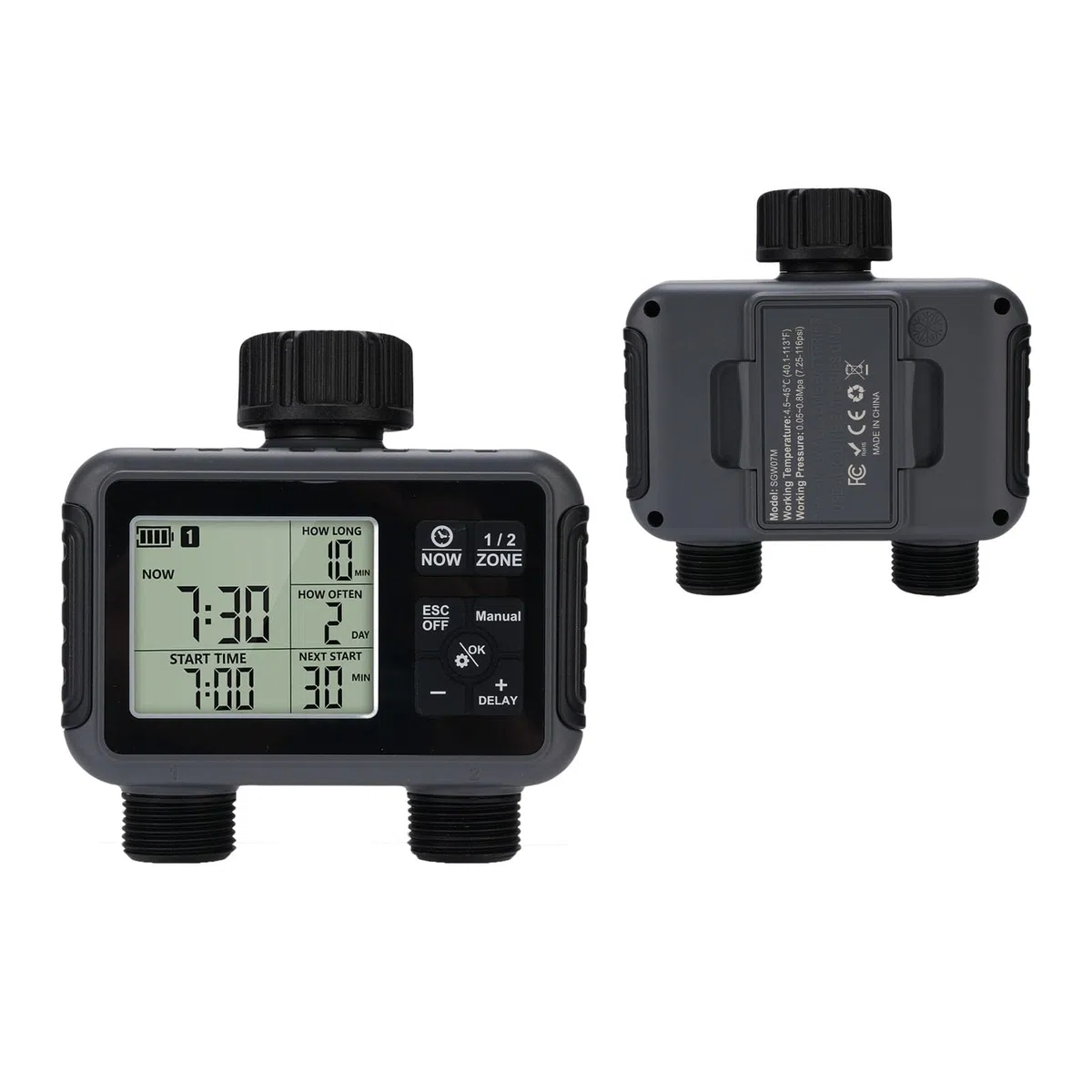 Display LCD con Timer Programmabile per Tubo Flessibile a Prova di Pioggia IPX5 3 modalità di Irrigazione per Irrigazione a Goccia del Prato del Patio, Materiale ABS
