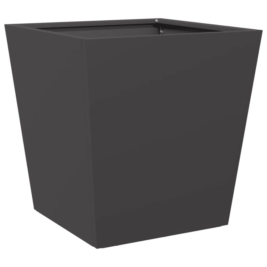 Set di 2 vasi per piante, 40 x 40 x 40 cm, in acciaio, resistenti alle intemperie, ideali per balconi, giardini, terrazze, stanze, protezione da sguardi indiscreti, resistenti al gelo, con