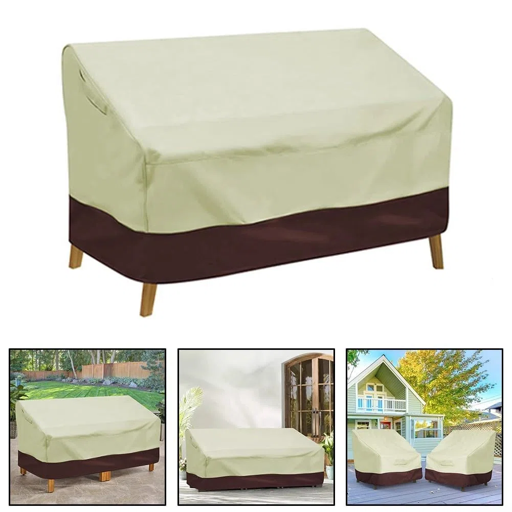 Copridivano impermeabile da esterno per panchine da 2 e 4 posti, con orlo regolabile con coulisse (210D: 223 x 83 x 84)
