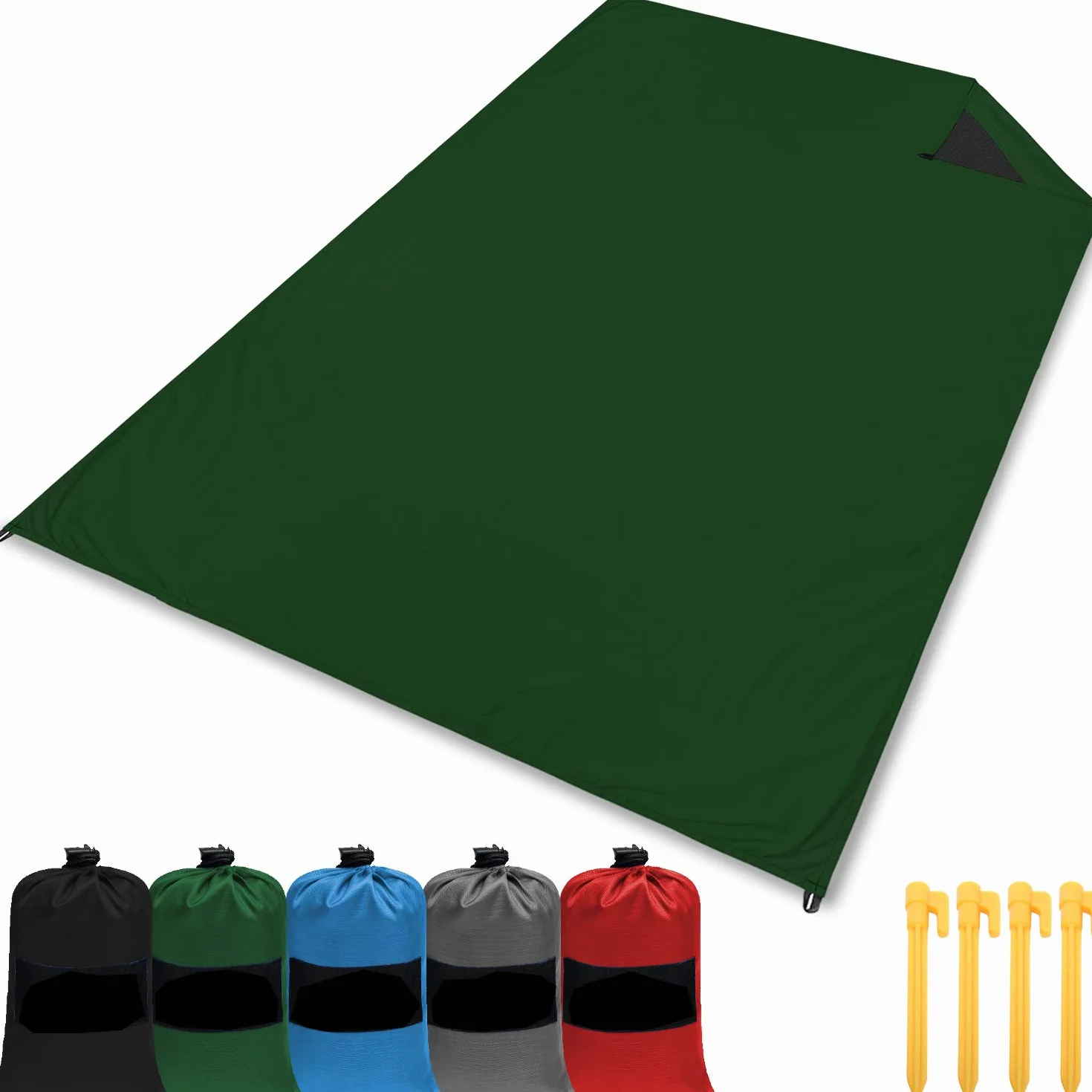 gipfelsport Coperta da Picnic - Coperta Montagna, Coperta da Spiaggia | Durevole, Portatile, Leggero, Impermeabile | 200x140cm | Verde