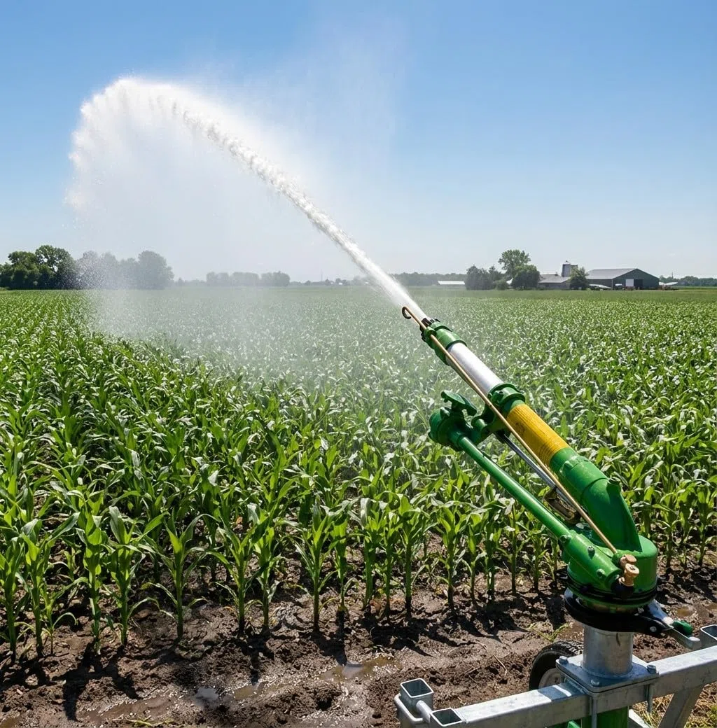 Suinga Cannone da Irrigazione Klicker 2'' con Angolo Regolabile, Portata da 25 a 57 m, Filettatura Femmina, Ideale per Giardini e Agricoltura, grigio