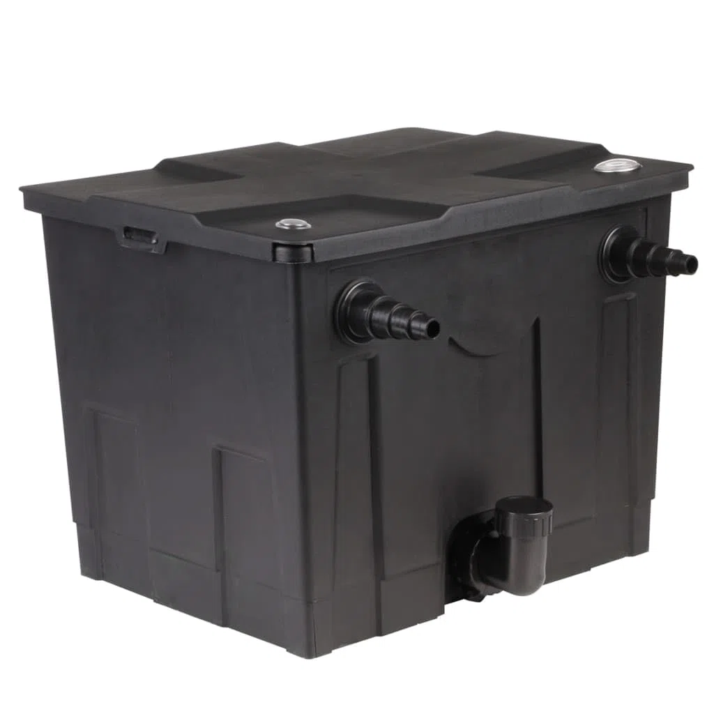 Filtro biologico per laghetto da 8000 l/h, per laghetti fino a 12000 litri, filtro biologico con uscita dello sporco e indicatore di temperatura, pulizia dell'acqua per laghetti fino a 6000 litri con