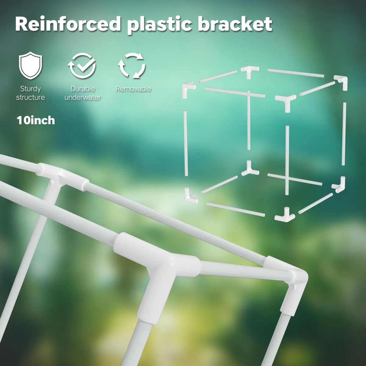 Sacchetto filtro per pompa per laghetto – Scatola a cubo anti-intasamento con cinghie regolabili, grande borsa a pompa per filtri per laghetti d'acqua all'aperto (25,4 cm x 2 pezzi)