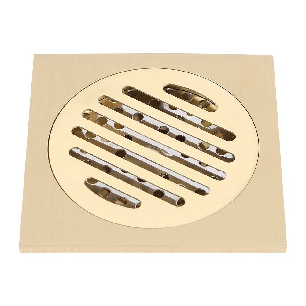 Scarico a Pavimento Quadrato in Ottone, Griglia Per Rifiuti Per Doccia da Bagno dal Design Moderno, Accessorio Domestico Durevole Ed Efficiente, Scarico a Pavimento Per Bagno, Scarico a Pavimento Per