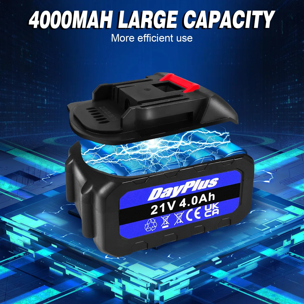 Soffiatore/Aspiratore A Batteria con 4.0Ah Batteria e Caricabatterie, Soffiatore di Foglie Velocità Aria 180 km/h, Alta Potenza di Aspirazione,