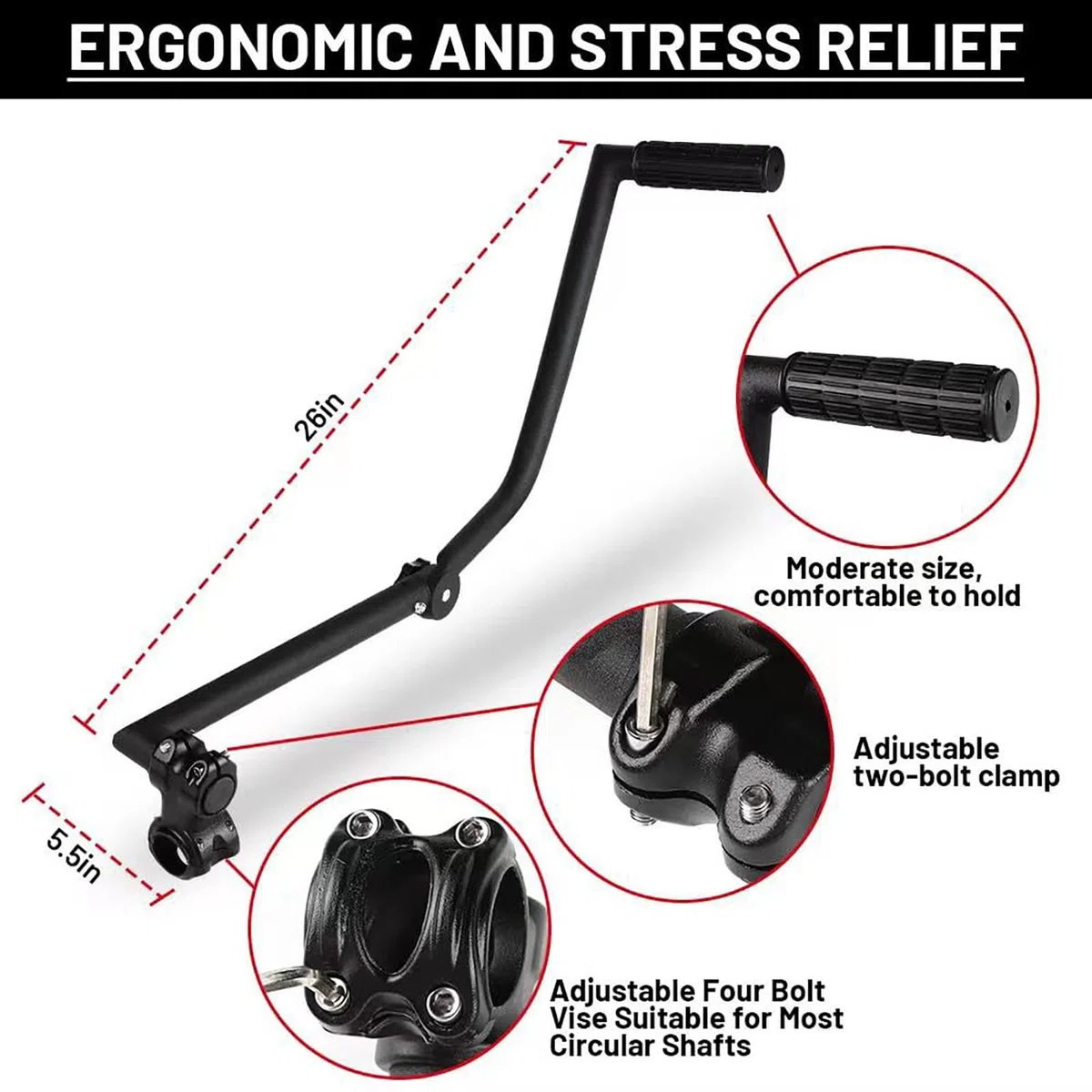 Extension Grip Trimmer, manico per tosaerba – cura del prato e paesaggio – manico per erbacce – manico per tagliaerba – manico per tagliaerba – manico per tagliaerba – manico ergonomico