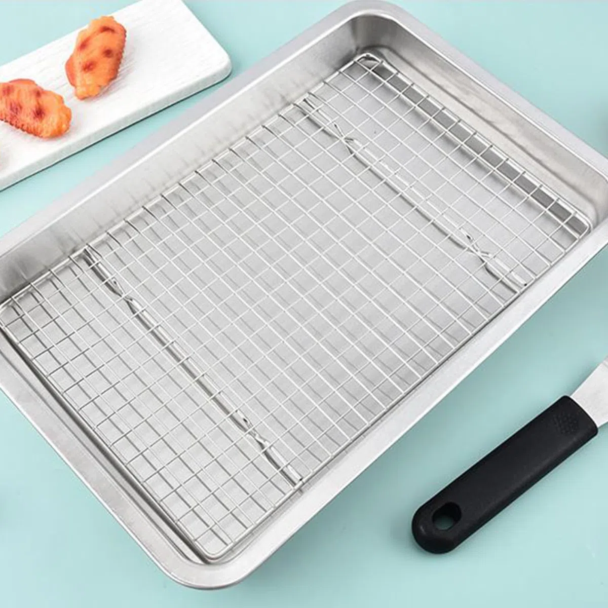 Cestello Per Grigliare Verdure Acciaio Inossidabile, Impugnatura Sicura, | Set Di Cestini Per Griglia BBQ per Verdure alla Griglia, Carne, Pesce, Peperoni, Gamberi, Picnic e Riu