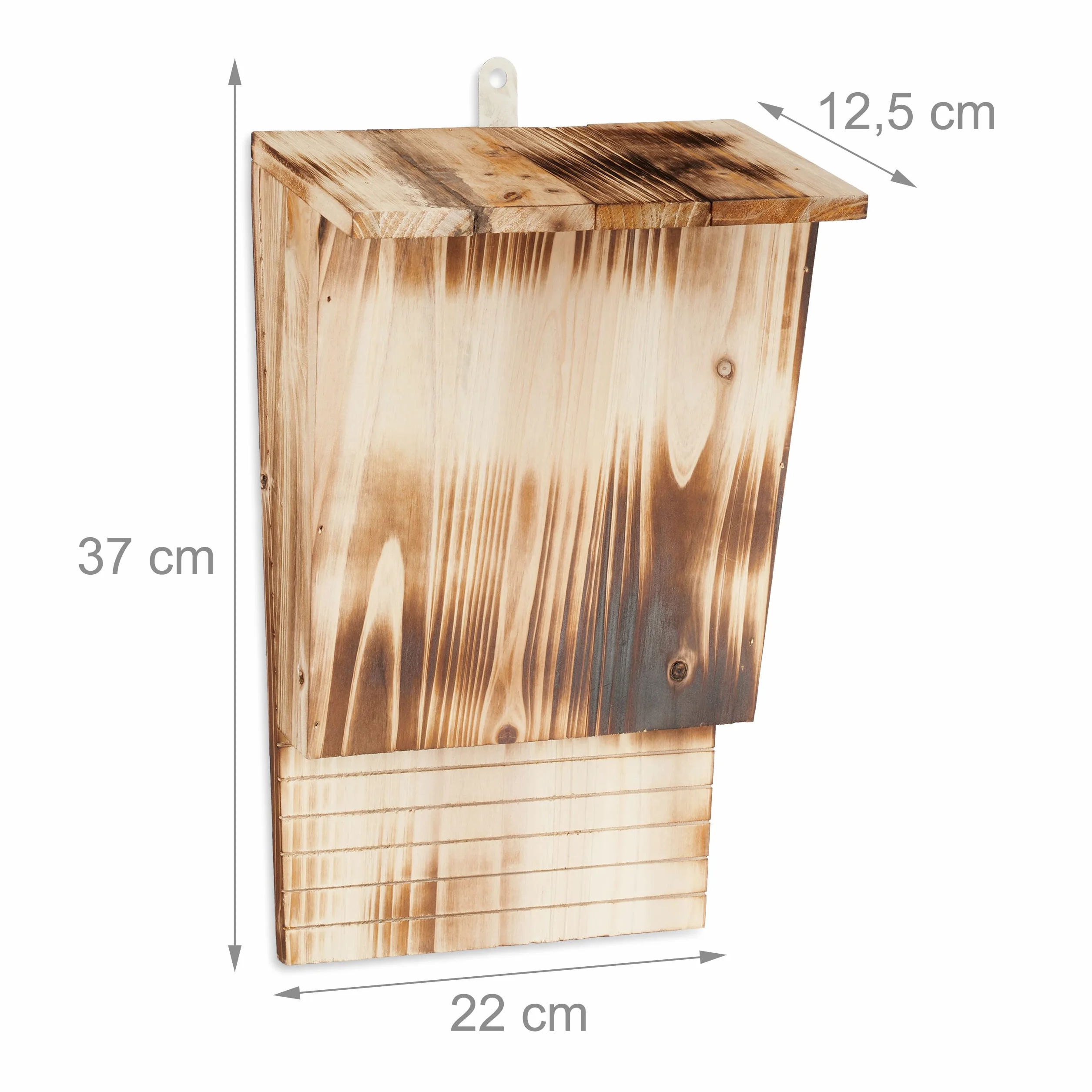 Relaxdays Rifugio per Pipistrelli, Nido Casetta XL, Pipistrellini, Bat Box, Bathouse, HLP: 37x22x12,5 cm, Legno, Marrone