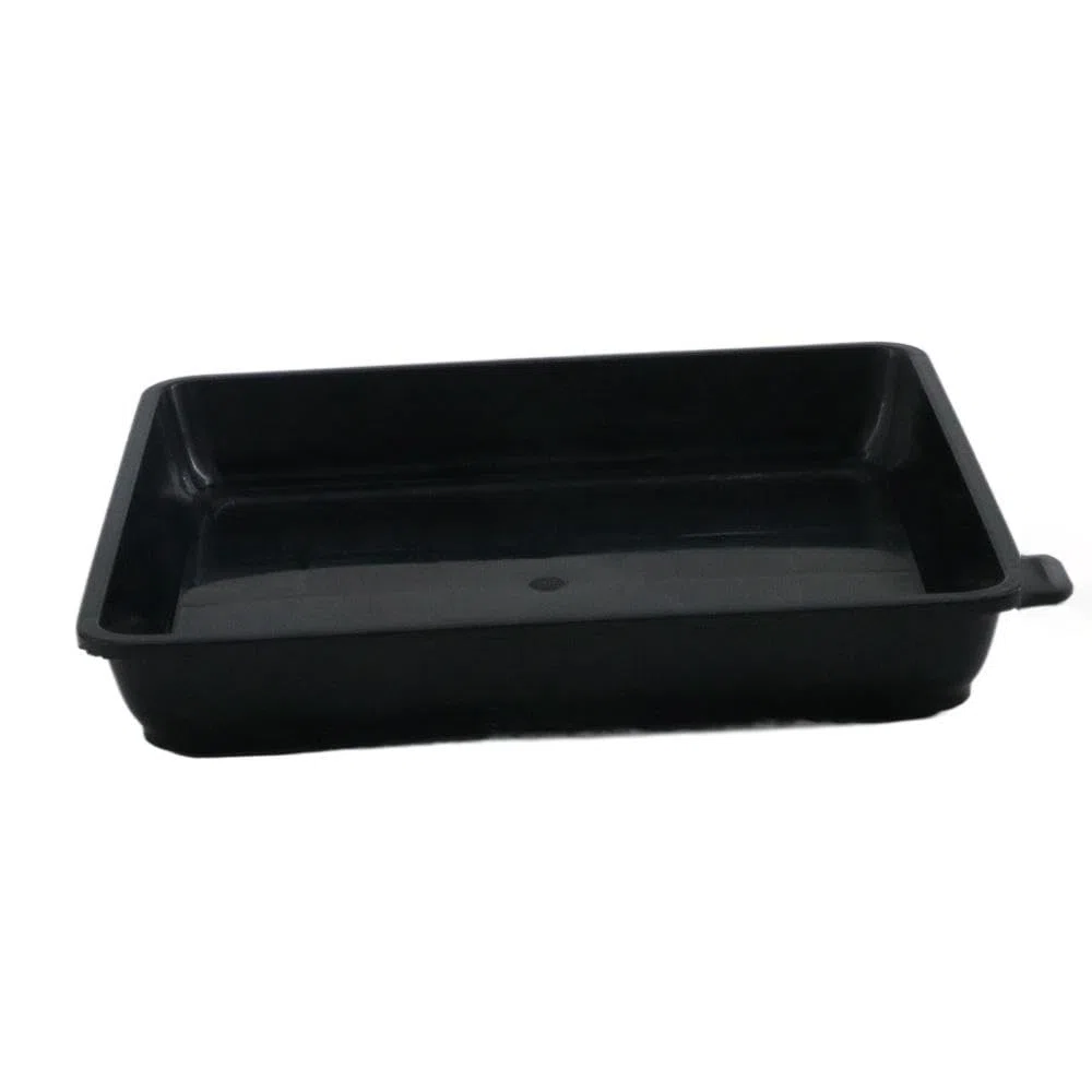 Vassoio Quadrato in Plastica per Piante e Fiori, Sottovaso per Piante con Gocciolatoio, Forniture per Giardino Quadrate per la Casa, Quotidiano (30 x 30 cm, nero)