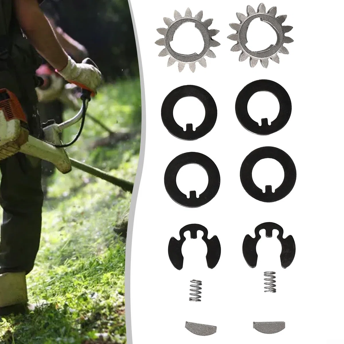 FUBESK Kit di ingranaggi per ruota posteriore Recycler per Toro Recycler Drive Gear Kit 105-3040 105-6840 65-2720 39-9650 612066 di ricambio, kit di ingranaggi per ruota posteriore per tosaerba