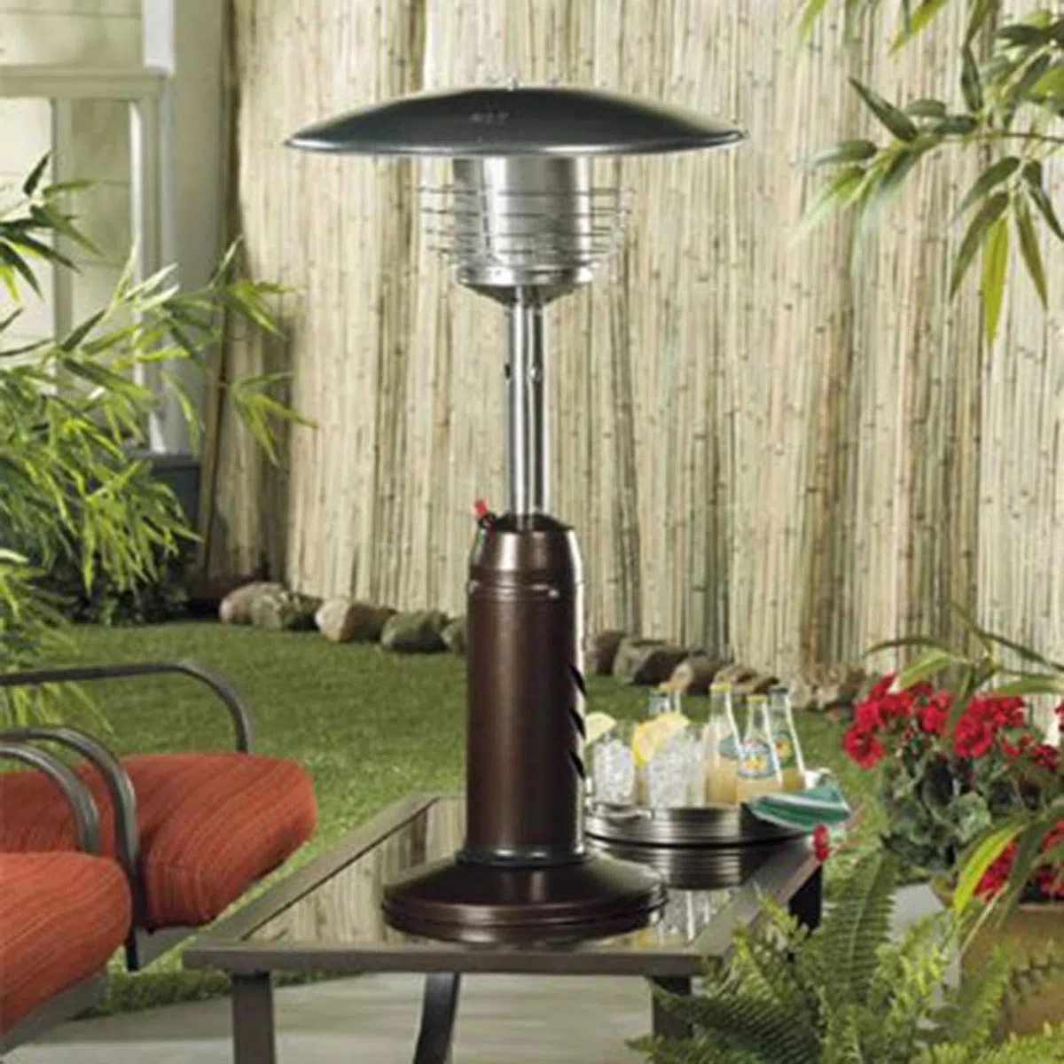 Stufa a gas da tavolo in acciaio inox, a basso consumo energetico, propano o butano, ideale per gazebo, giardino, campeggio, esterni, soluzione di riscaldamento efficiente