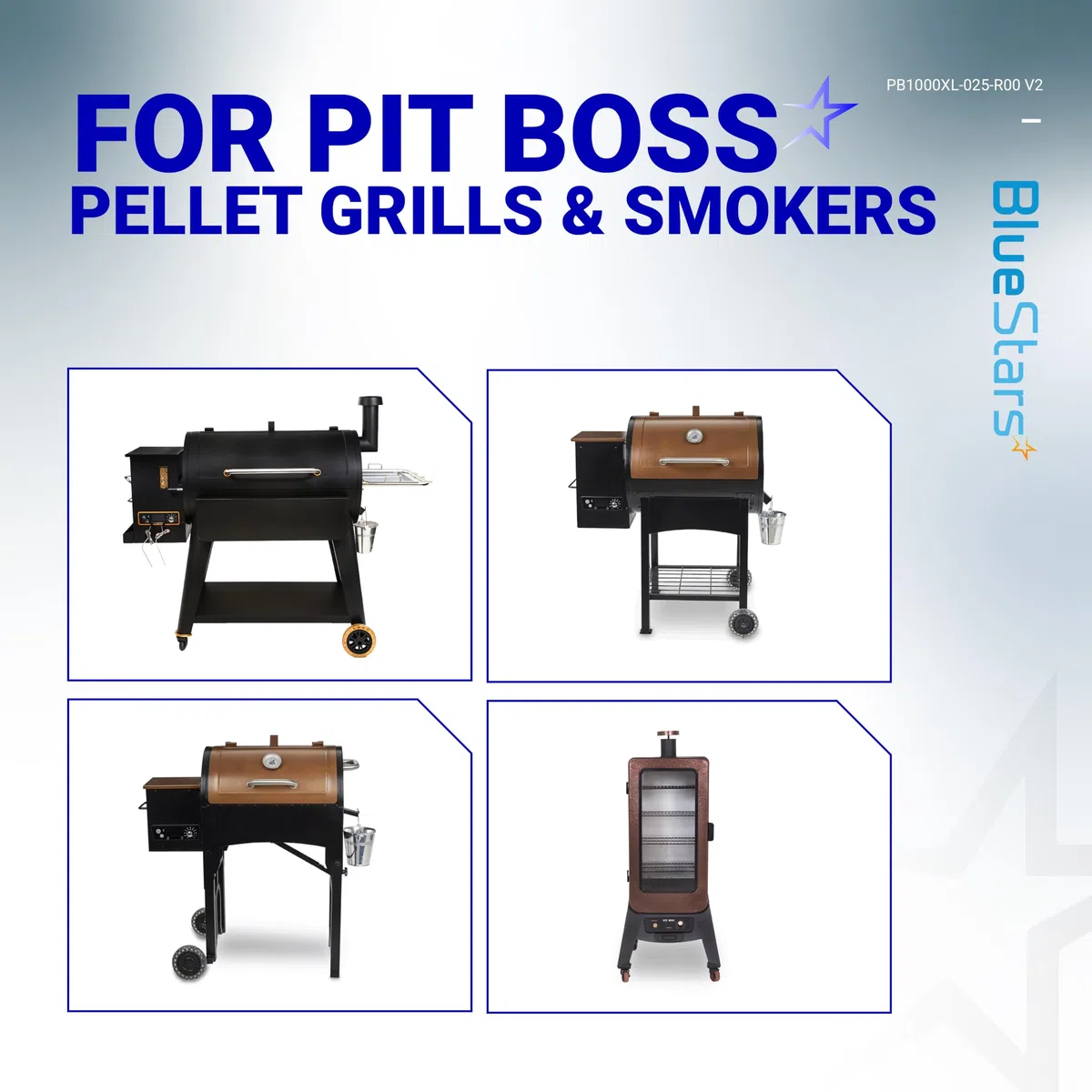 Sensore di temperatura BlueStars RTD, compatibile con griglie a pellet Pit Boss e affumicatore, sostituzione sonda temporanea, sensore sonda per carne PB1000XL-025-R00 V2 (70123-AMP)