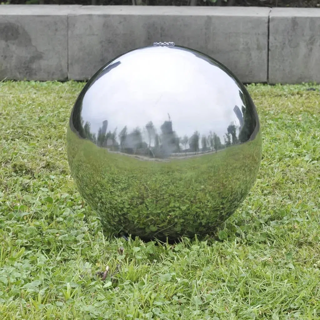 Set di 3 fontane da giardino con LED in acciaio inox 304, 20, 30, 40 cm, luce bianca, gioco d'acqua per terrazza, balcone, giardino, senza pompa, per un'atmosfera tranquilla