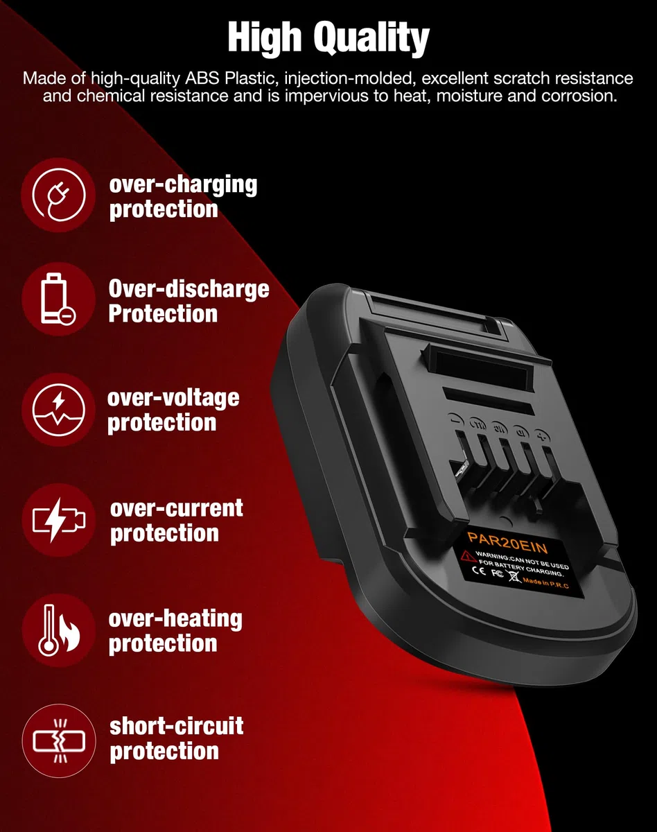 TPDL Adattatore batteria per Parkside a Einhell Power Tool, convertitore adattatore batteria per Parkside XTEAM Series 20 V Pap 20 B1 B3 A1 per Einhell PXC 18 V Li-Ion Power Tool