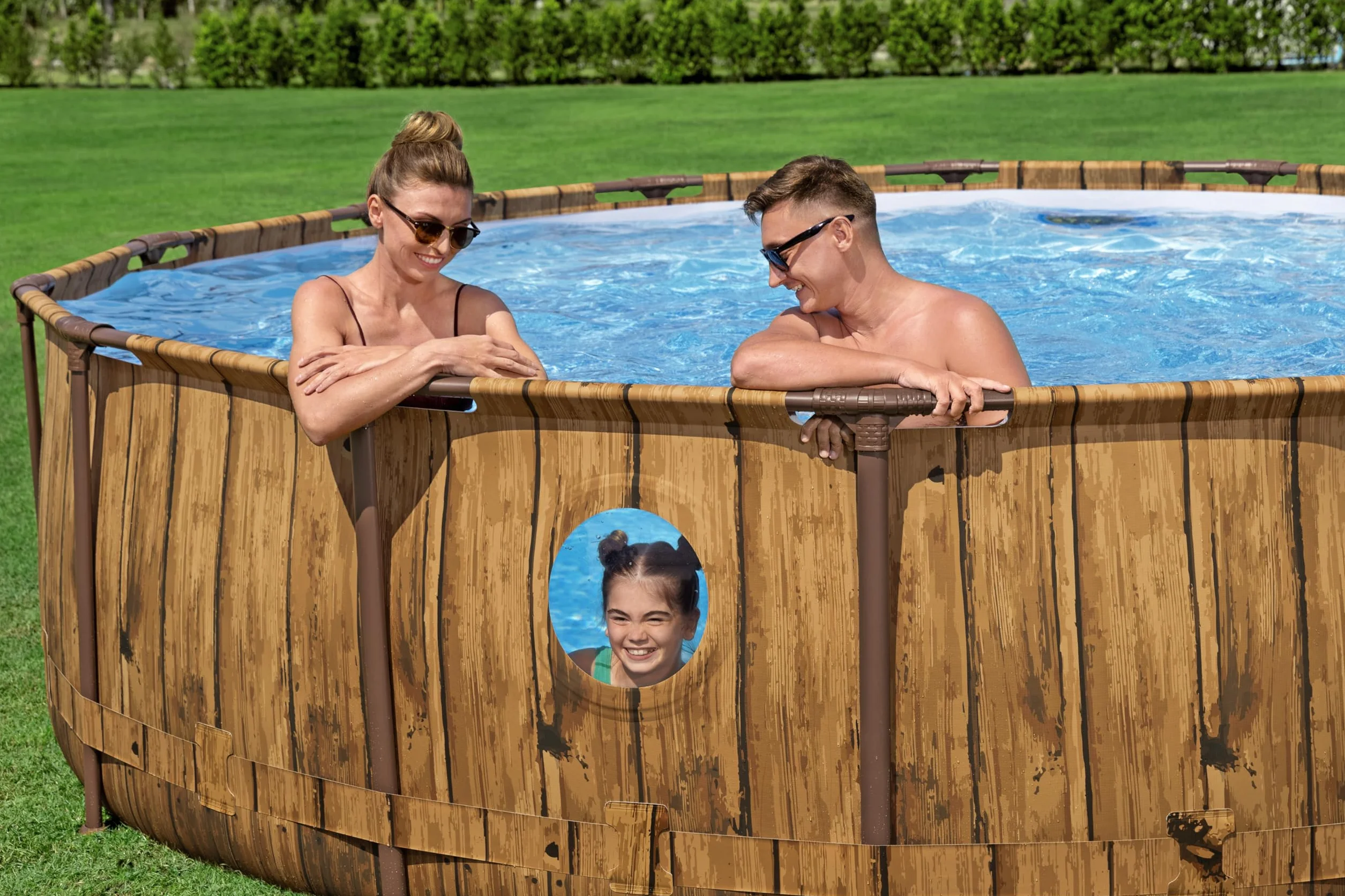 Bestway 56725-4 Set piscina fuori terra Steel Pro MAX Splashview da 488x122 cm