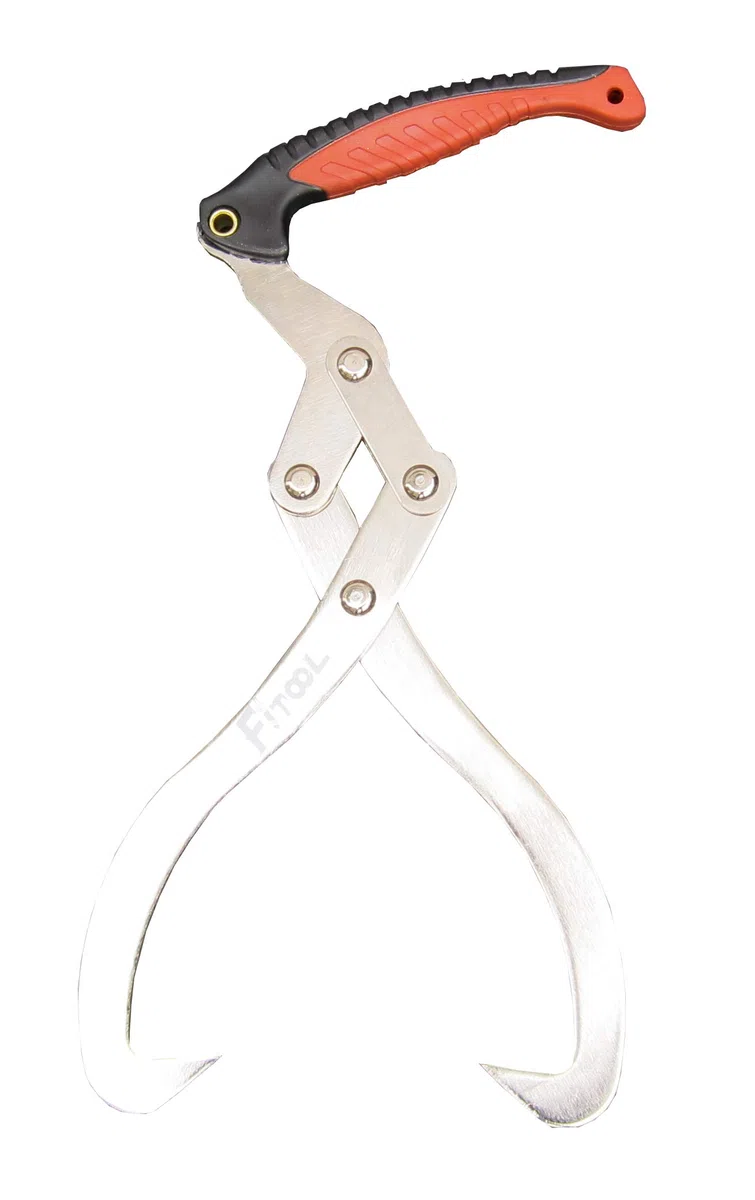 852942 Pinze per legna da 30 cm, pinza per legna, gancio per sollevamento legna, pinze per legna per sollevare tronchi, lunghezza totale 44,7 cm