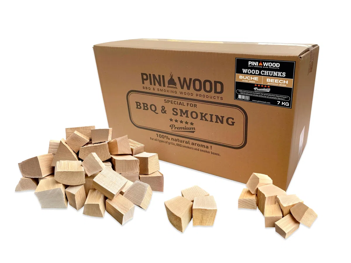 PINI Wood Chunks in legno di faggio senza corteccia 7 kg