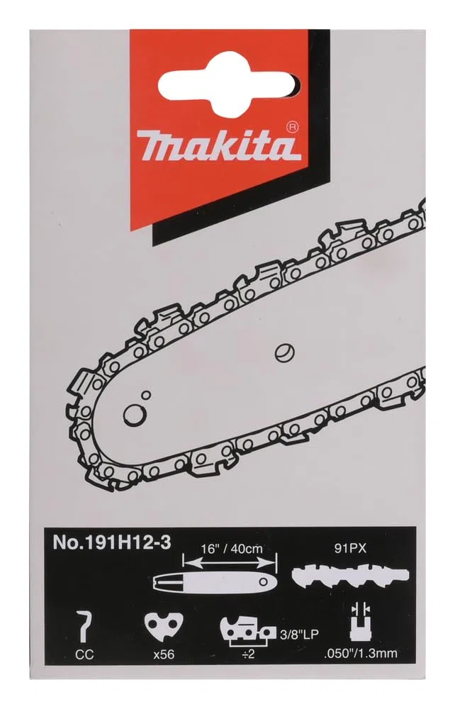 Makita 191H12-3 Catena Elettrosega 91PX 56 Maglie 1,3mm 3/8"LP CC