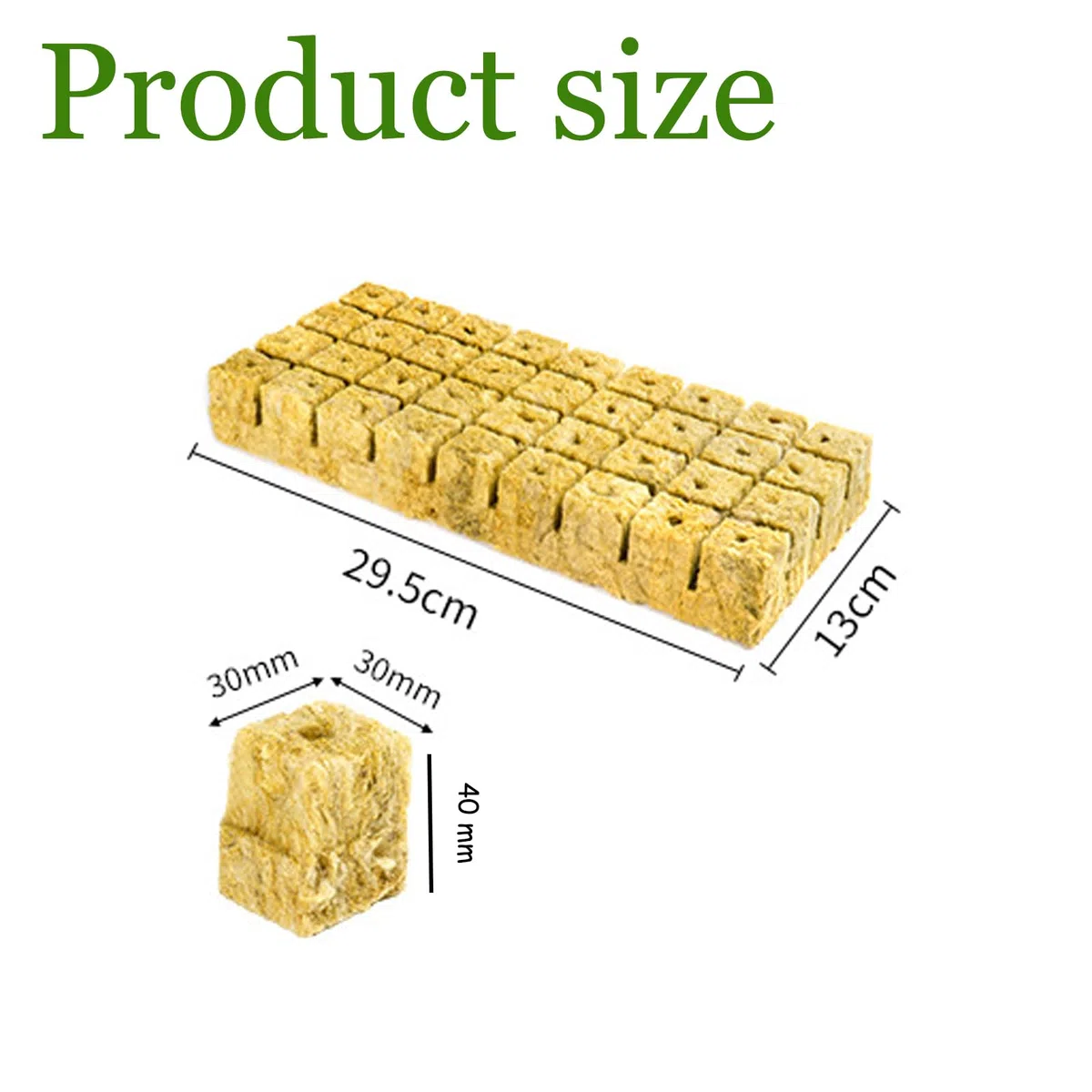 72 Pezzi Cubetti di Lana di Roccia, Rockwool Grow Cubes, Cubetti Lana di Roccia Ldroponica, 3 X 3 X 4cm, per Il Trapianto di Cultura Soilless