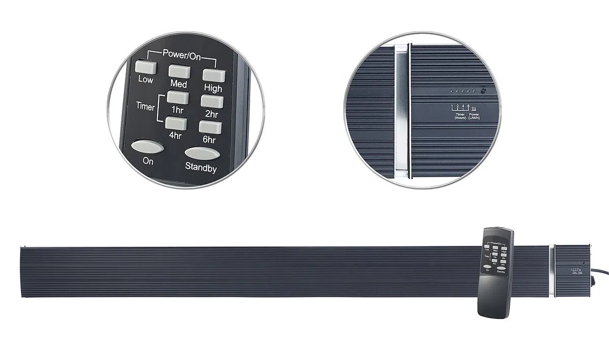 Semptec Urban Survival Technology radiatore Scuro: IR-Riscaldatore a infrarossi, Timer e Telecomando, 3.200 Watt (riscaldatore a infrarossi per Esterni, Scuro per terrazza, riscaldabile)