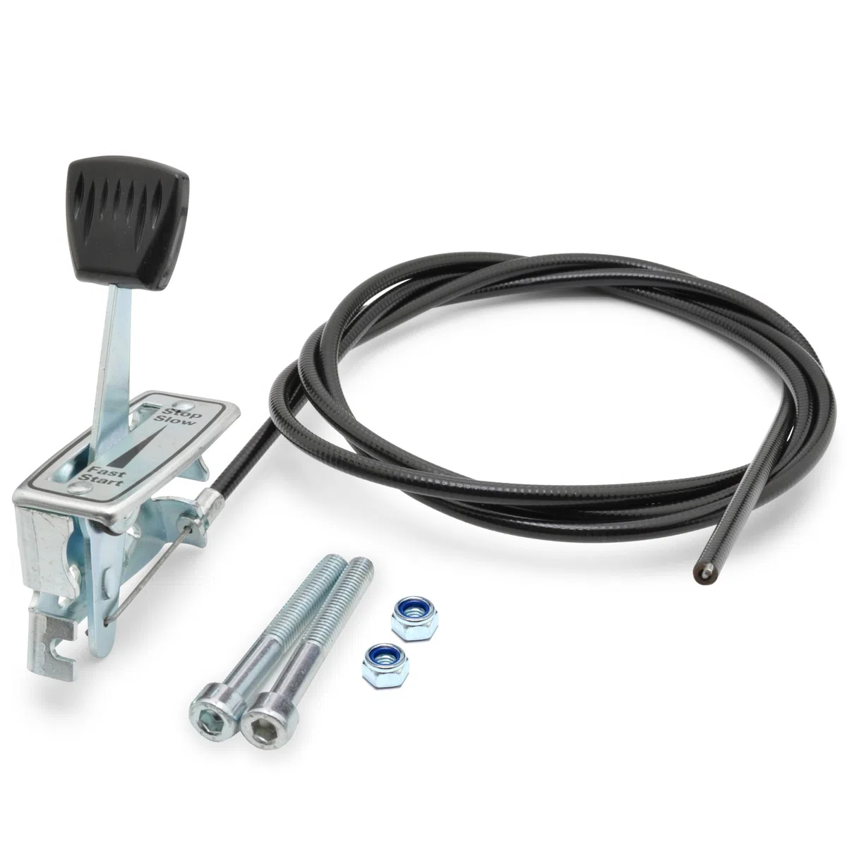 Easyboost Leva di comando acceleratore universale acciaio con cavo gas rigido raccordo Z per riparazione di tosaerba