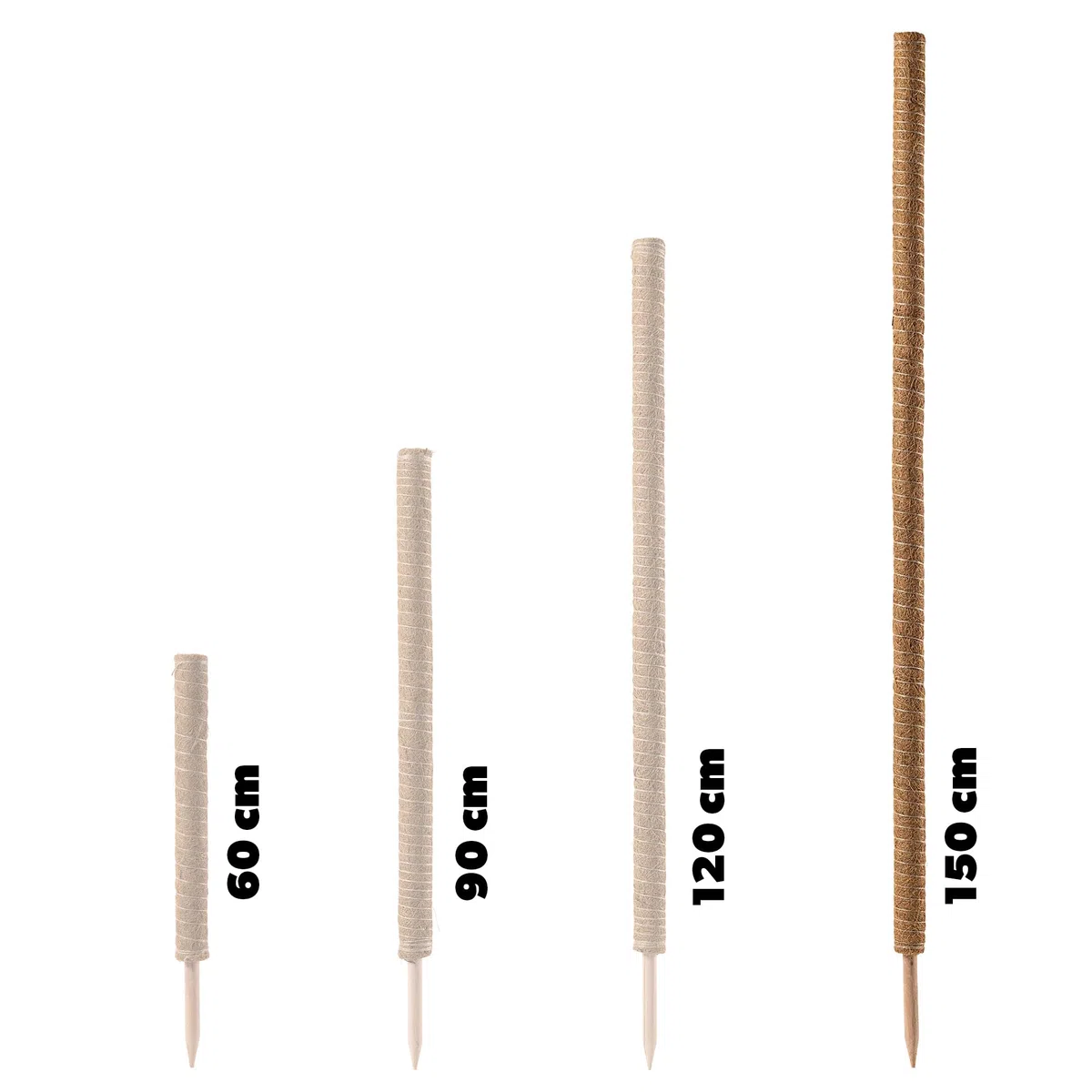 KADAX Monstera Tutor - Tutor in fibra di cocco (150 cm), asta di cocco e bastoncino di schiuma per piante da interno, aiuto per arrampicata e supporto per piante da interno ed esterno