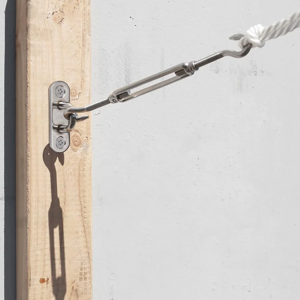 20 Pezzi M5 Piastra Ad Occhiello in Acciaio Inox, Placca Occhiello in 304 con Vite, Occhielli Inox a U, Robusta M5 Gancio per Piastra Oculare per Swing, Amaca, Aerial Yoga, Parasole, Appendere Oggetti