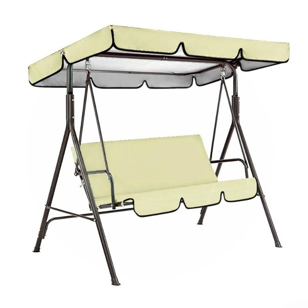Set di Ricambio per Dondolo da Giardino Tessuto Oxford 210D 3 Posti Impermeabili, Resistenti al Aole per Protezione dei Mobili da Esterno (grigio, 164 x 114 x 15 cm)