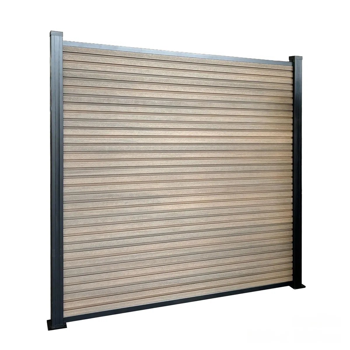 KARAT Recinzione da Giardino in WPC Resistente ai Raggi UV, Gelo e Neve - Protezione Visiva con Pali in Alluminio - Kit Completo di Montaggio Facile - Recinzione per Giardino, Terrazza, Garage (Legno