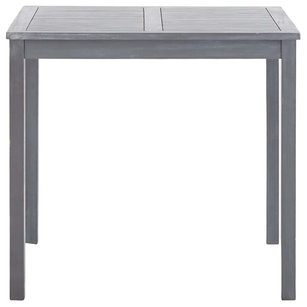 Set da pranzo da giardino in legno massello di acacia grigio con 1 tavolo da pranzo e 4 sedie pieghevoli, resistente alle intemperie e durevole, carico massimo 110 kg per seduta