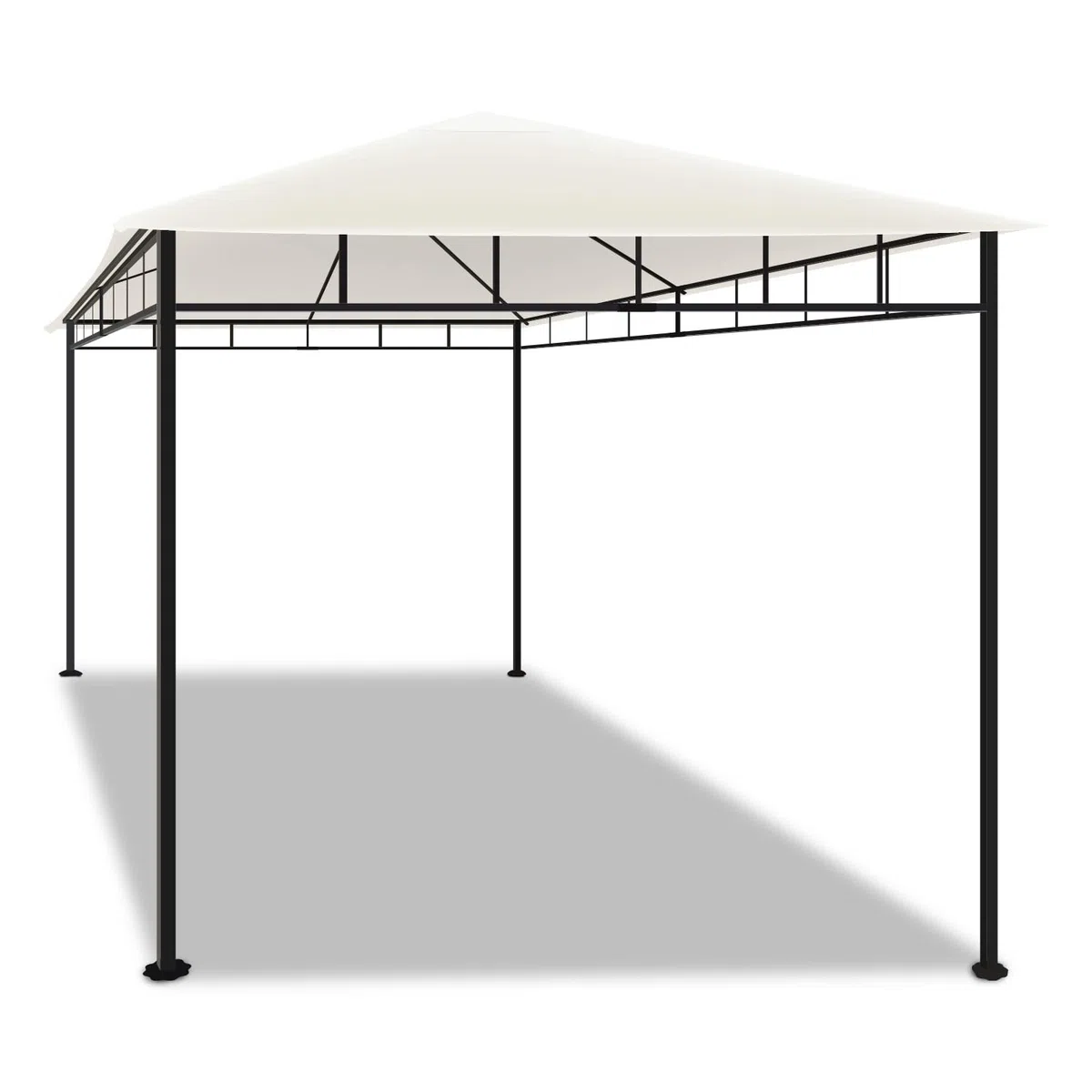 Gazebo 3x2 M per esterni in ferro battuto elegante gazebo da giardino colore ecrù