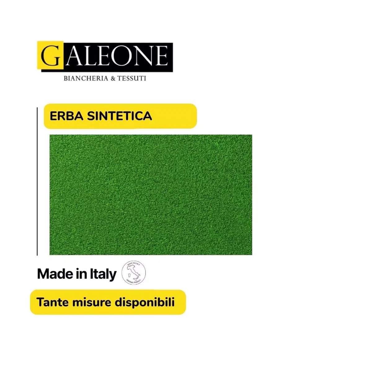 Erba Sintetica per Esterno - Galeone | Filamenti 18-28 mm - Prato Sintetico da Esterno Realistico - Alta Resa Visiva | Resistente - Base Drenante Microforata - Protezione UV | Comfort al Tatto