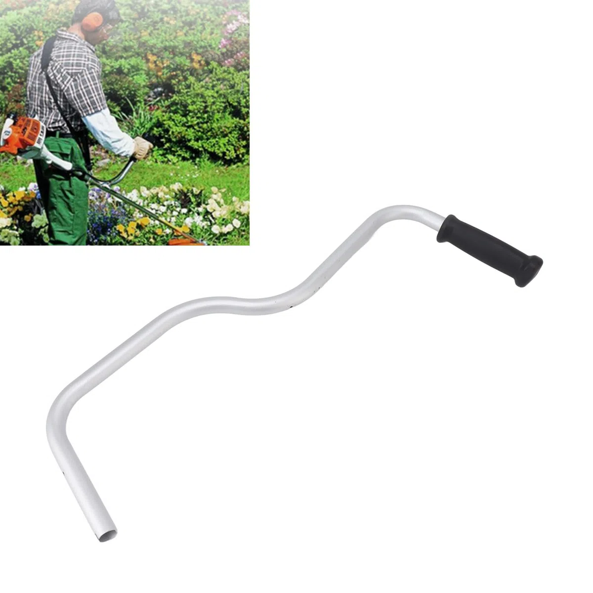 Cocoarm Manubrio per Decespugliatore in Alluminio ABS Impugnatura per Decespugliatore Sostituzione Ergonomica Antiscivolo Facile Installazione per FS 130 131 110 111 90 91 89 200 Utenti di Cura del