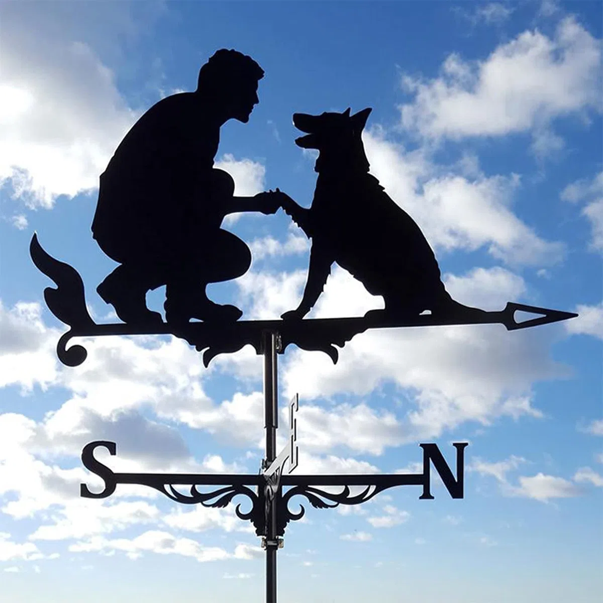 YDHNB Banderuola Segnavento in Acciaio Inossidabile Indicatore di Direzione del Vento Segna Vento Weathervane Acciaio Inossidabile per Tetto da Giardino Ornamento,Style 1