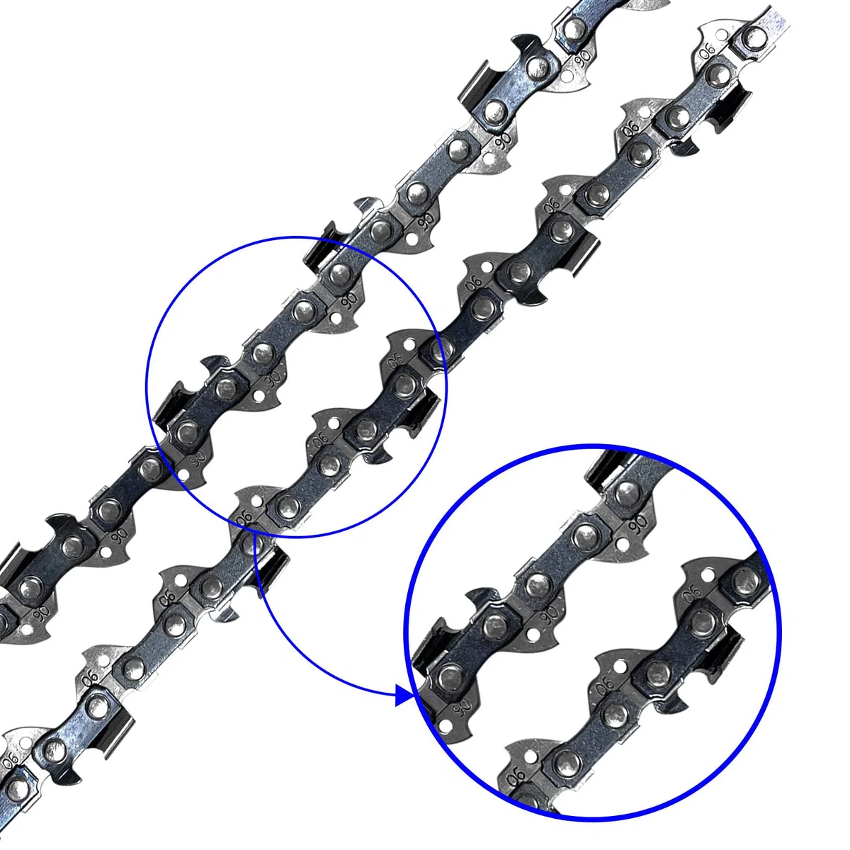 2 catene per motosega da 20 cm, 3/8", 1,1 mm, 33 TG, compatibili con Einhell FORTEXXA 18/20 TH & GC-LC 18/20 Li T, catena per motosega compatibile con Worx WG349E.9