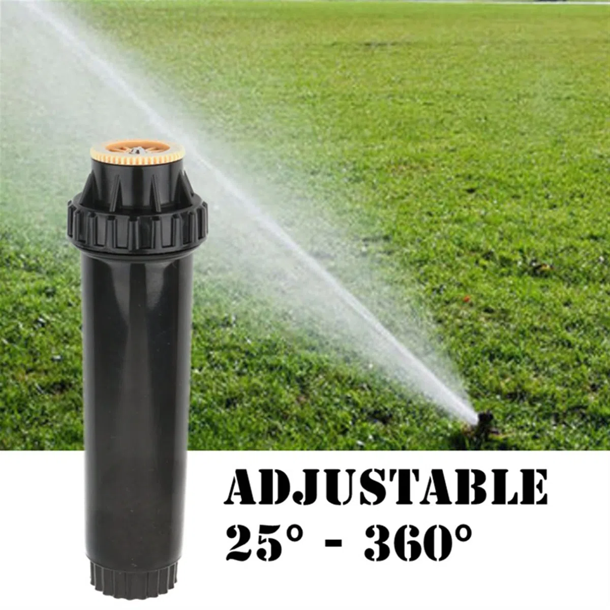 Accessori per sistema di irrigazione a goccia da giardino, 10 pezzi, regolabile da 25 a 360 gradi, testa per irrigatore pop-up, filettatura da 1/2", ugelli per irrigazione del prato