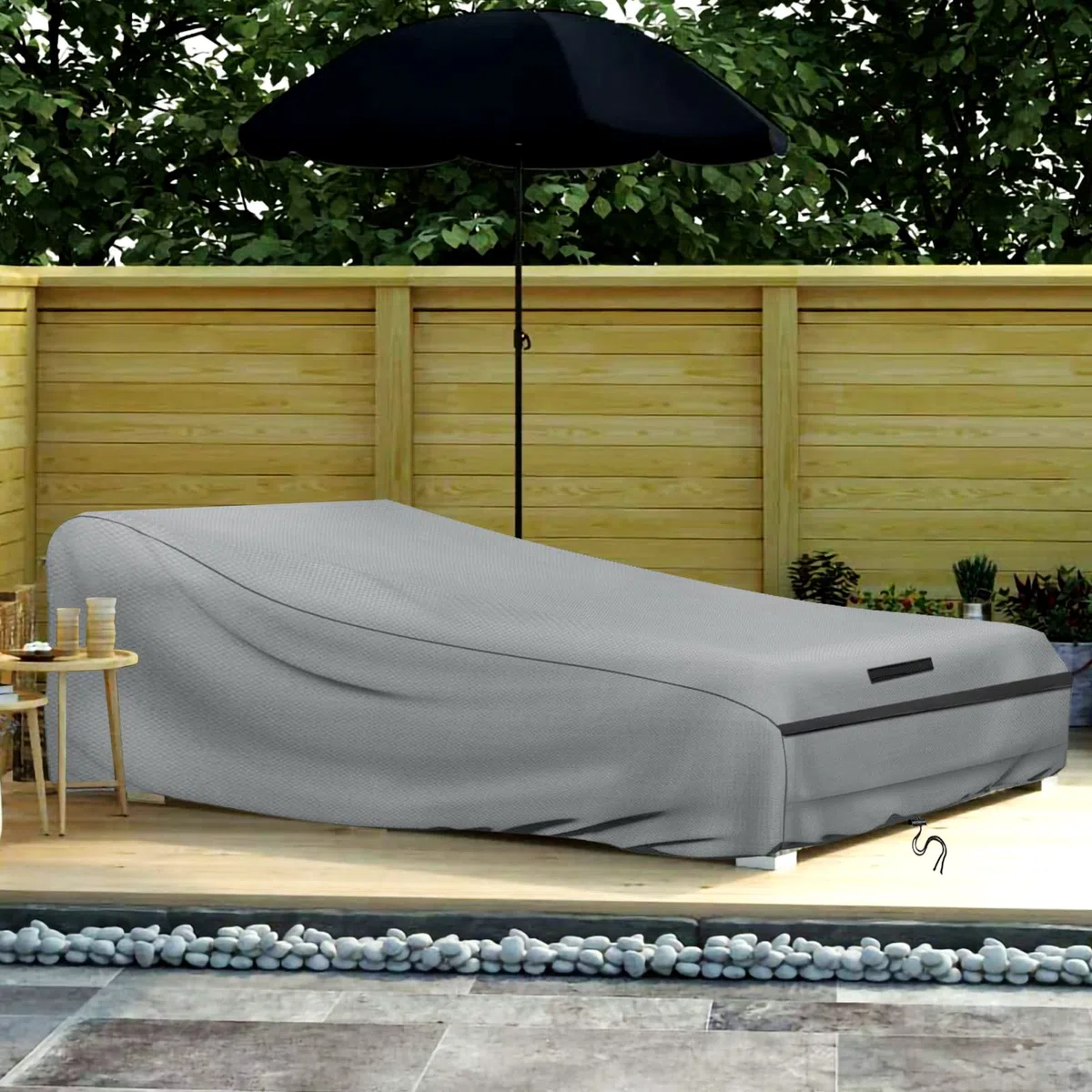 Schleuder Copri Lettino 2 Persone 210 x 160 x 35/75 cm Copertura 420D Doppia Lettino Esterna Impermeabile Doppio Lettino Sdraio Relax Lettino Giardino Copertura Protettiva Antivento Anti UV