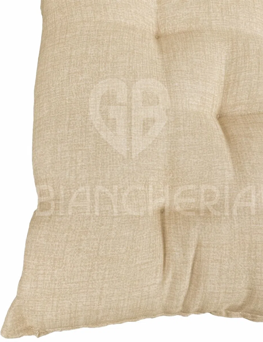 GBiancheria Set di 6 Cuscini Imbottiti per Sedie con Schienale da Esterno ed Interno Resistente e Comodo per Sedie Reclinabili, Spiaggine e Poltrone da Giardino Made in Italy (Beige)