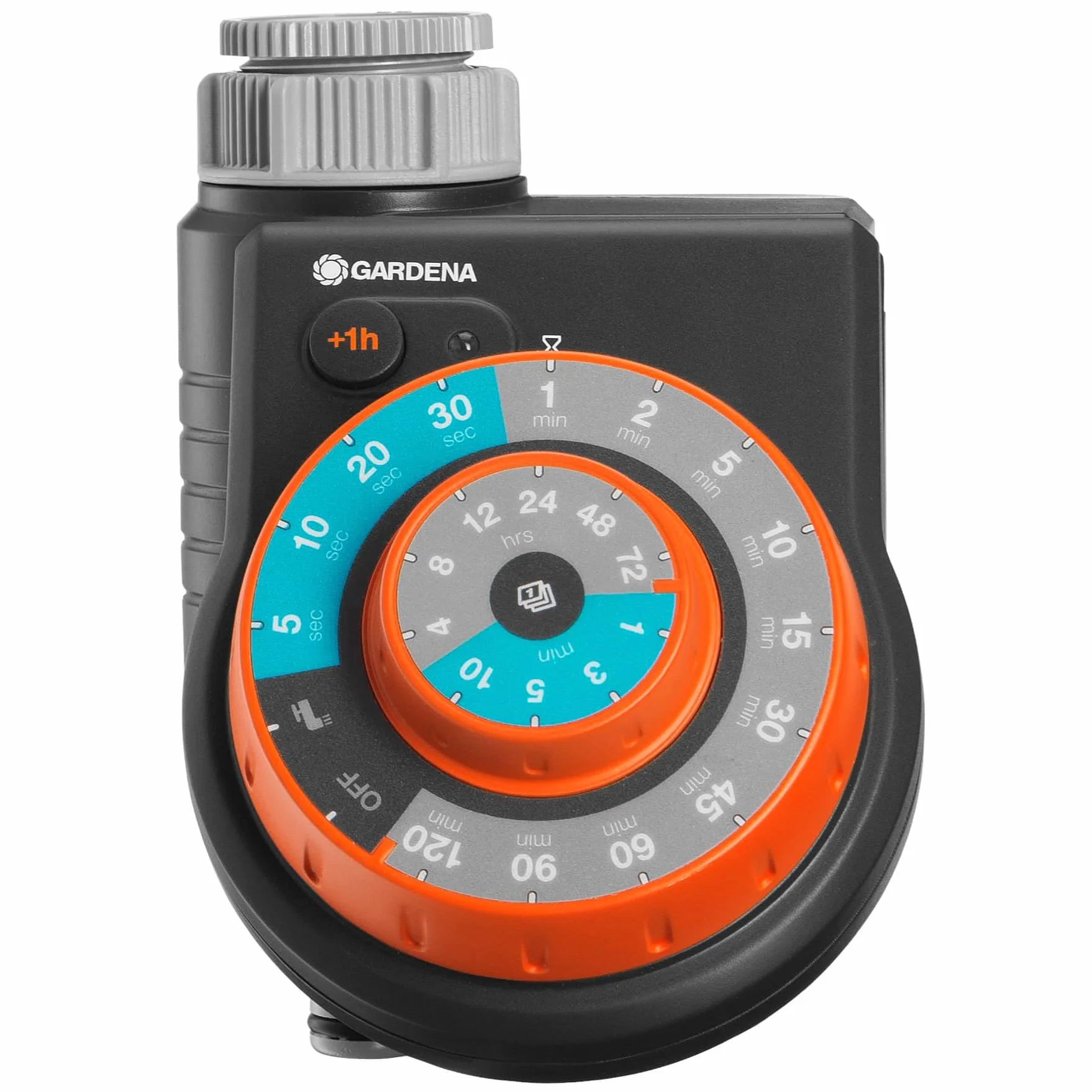 Gardena 1888-20 - Programador Easy Plus. Control riego automático 60 programas diferentes frecuencias y duraciones, 16 son combinaciones para nebulizador de exteriores. Función manual riego