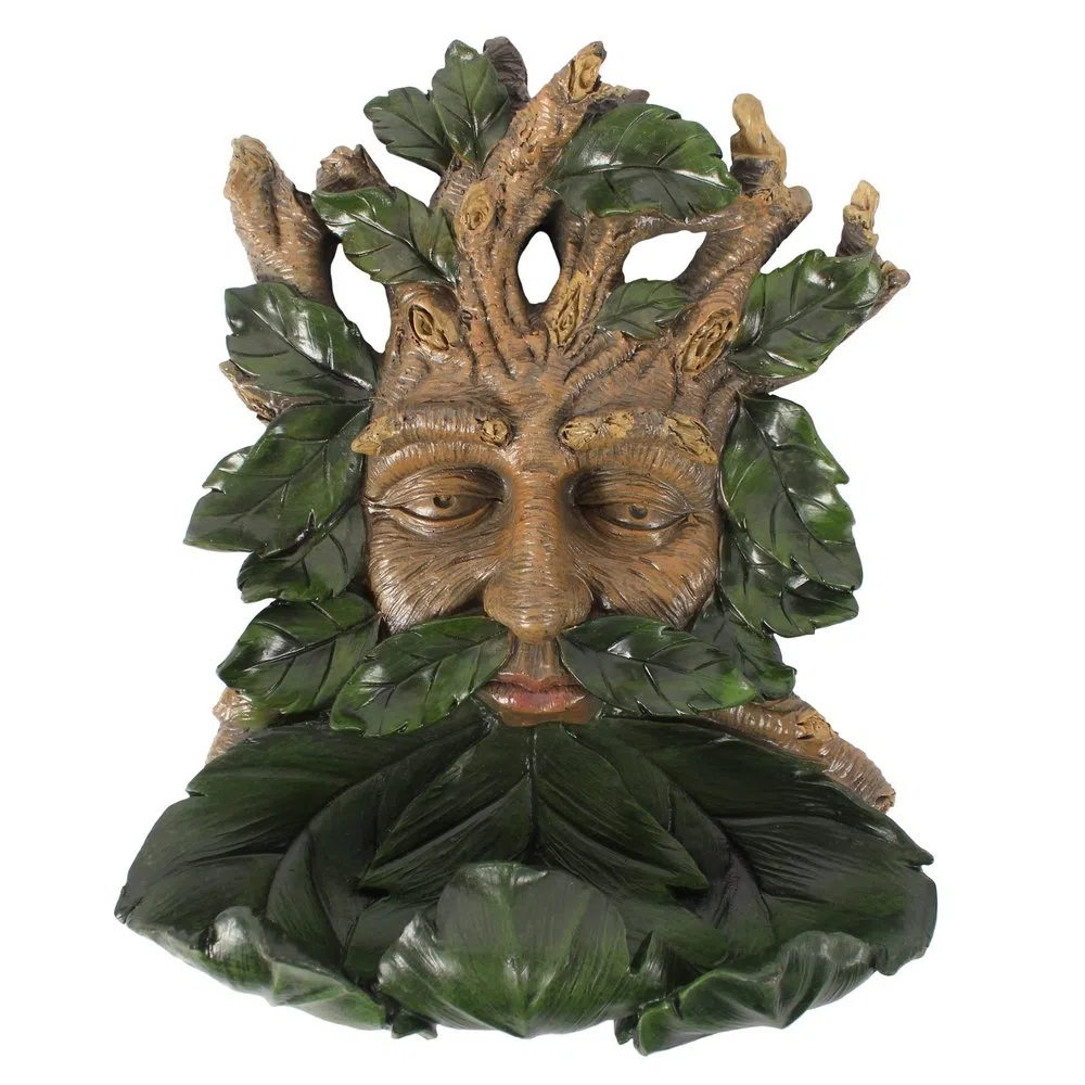 Something Different Man of The Wood Mangiatoia per uccelli, Resina, Marrone/verde., large